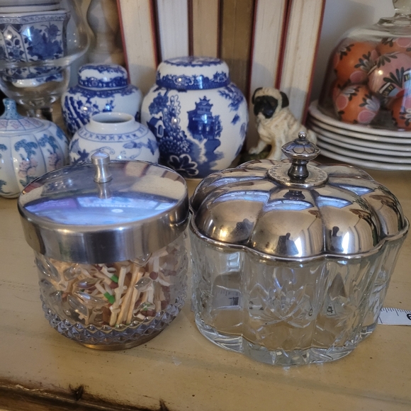 Godinger powder/ trinket box silver and crystal - Picture 9 of 10